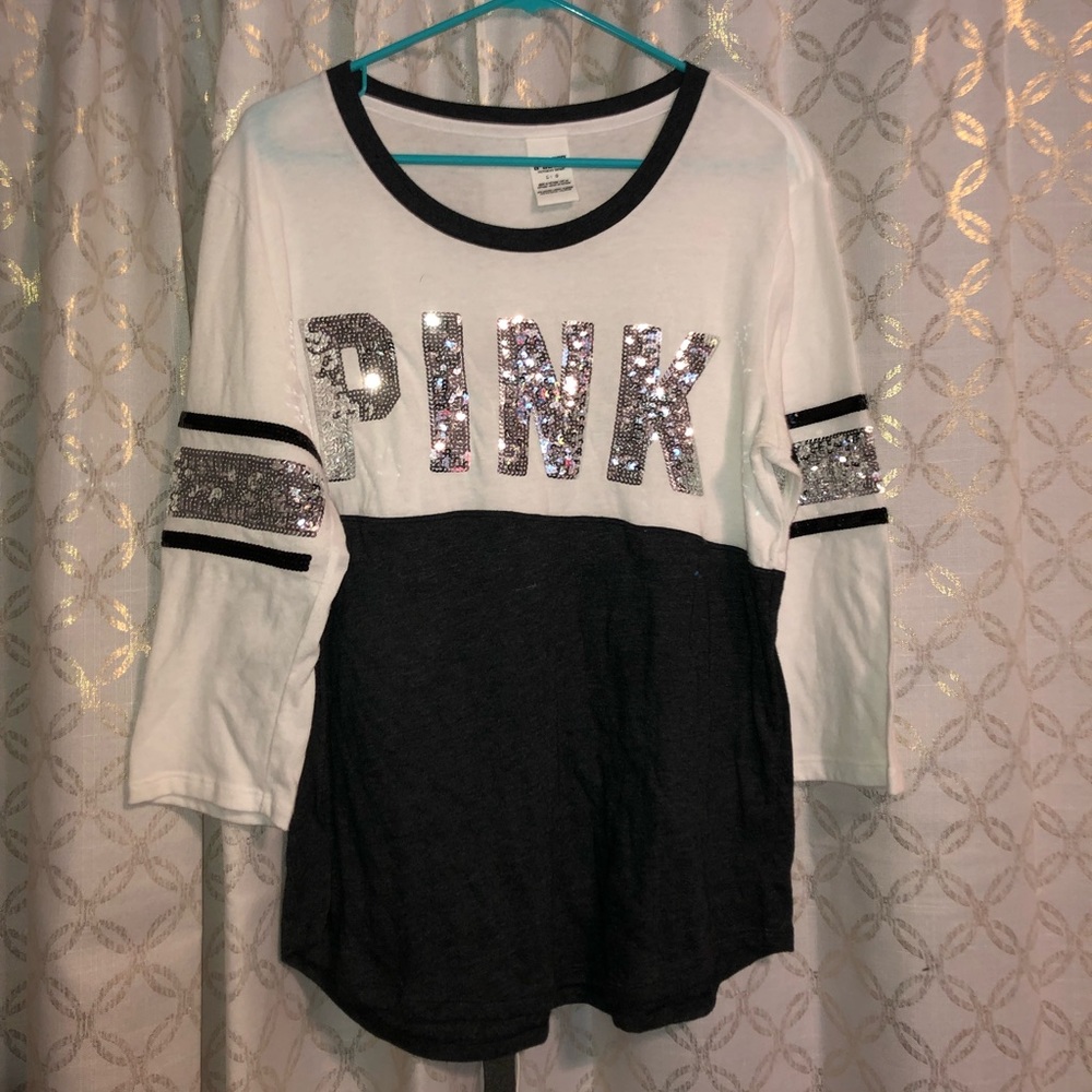 PINK Sequin 3/4 Sleeve